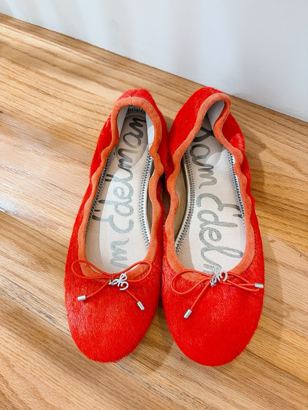 Sam Edelman Bright Red/Orange Felicia Ballet Flats